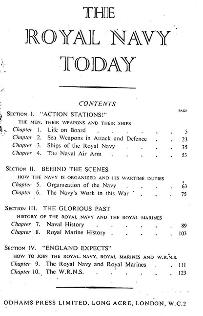 The Royal Navy Today: 1943 Scarce Appreciation of the Role of The Navy