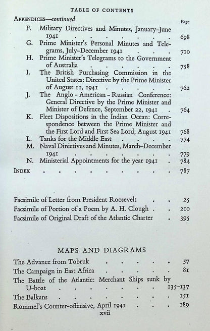 The Second World War Volumes I to V by Winston Churchill: 1948 Hardback Set