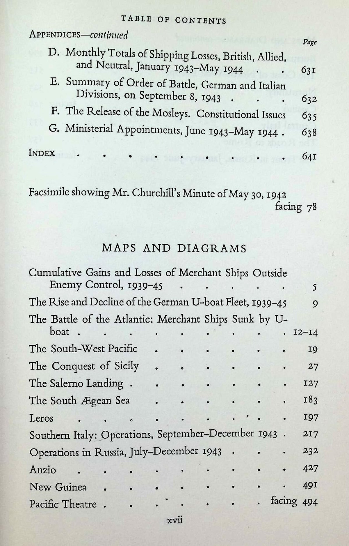 The Second World War Volumes I to V by Winston Churchill: 1948 Hardback Set