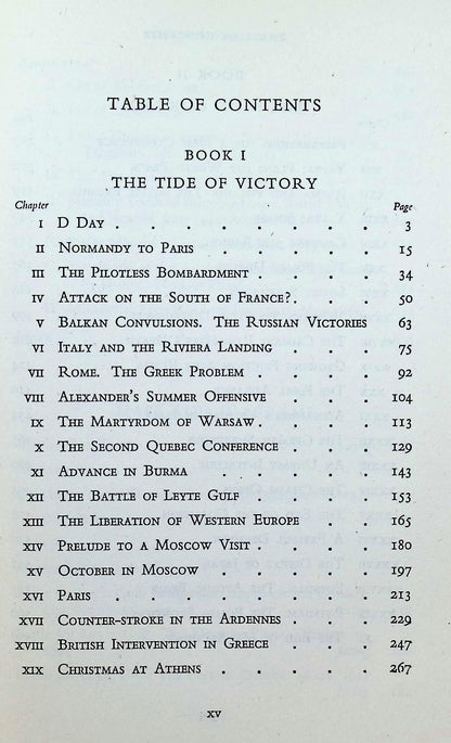 The Second World War Volumes I to V by Winston Churchill: 1948 Hardback Set