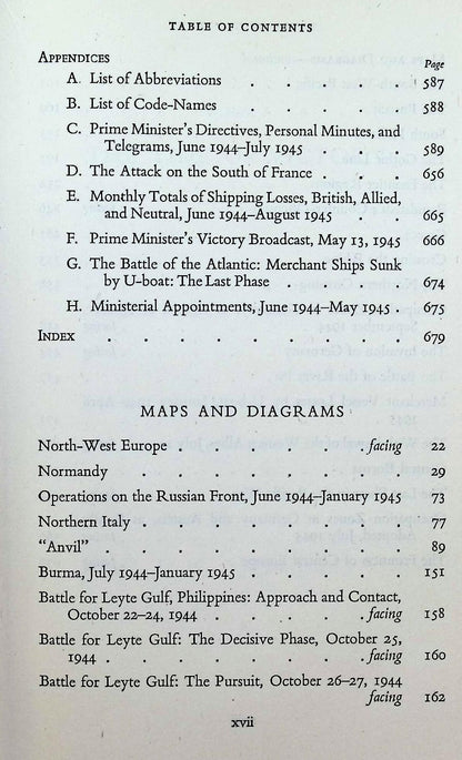The Second World War Volumes I to V by Winston Churchill: 1948 Hardback Set