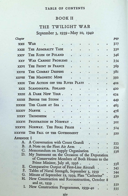 The Second World War Volumes I to V by Winston Churchill: 1948 Hardback Set