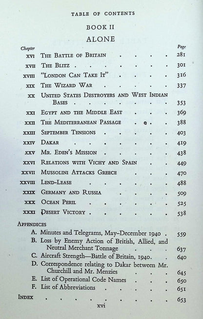 The Second World War Volumes I to V by Winston Churchill: 1948 Hardback Set