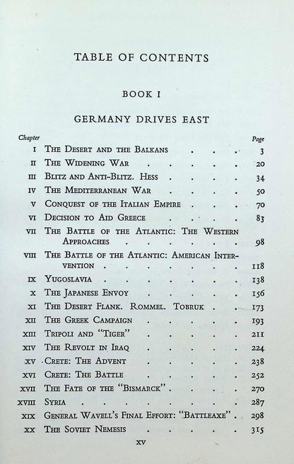 The Second World War Volumes I to V by Winston Churchill: 1948 Hardback Set