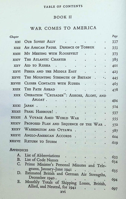 The Second World War Volumes I to V by Winston Churchill: 1948 Hardback Set