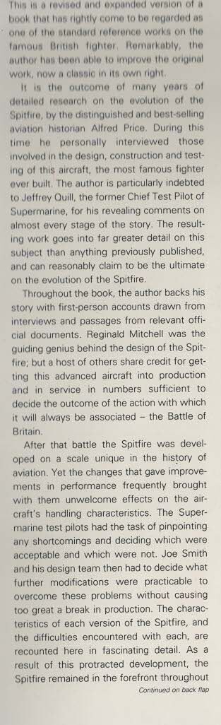 The Spitfire Story by Alfred Price: NEW 1995 Revised Edition Hardback