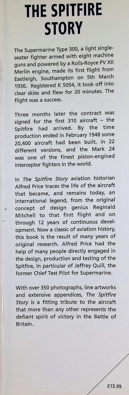 The Sptifire Story by Alfred Price 2003 hardback
