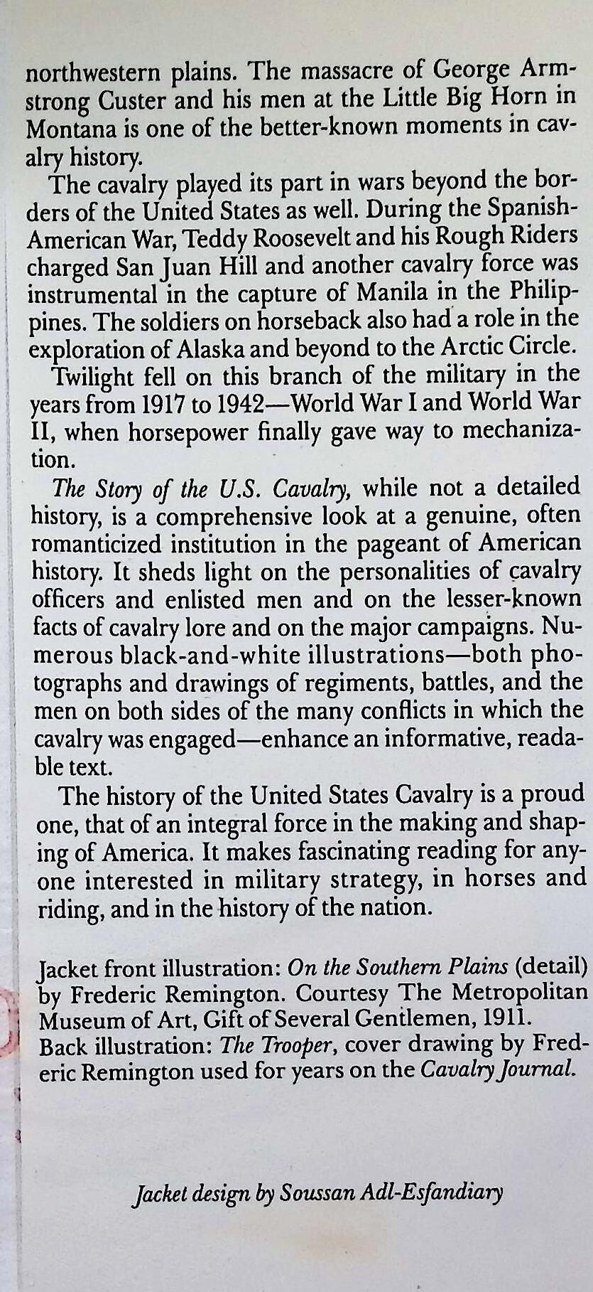 The Story of The U.S. Cavalry by John Kerr & Edward Wallace: 1984 Hardback
