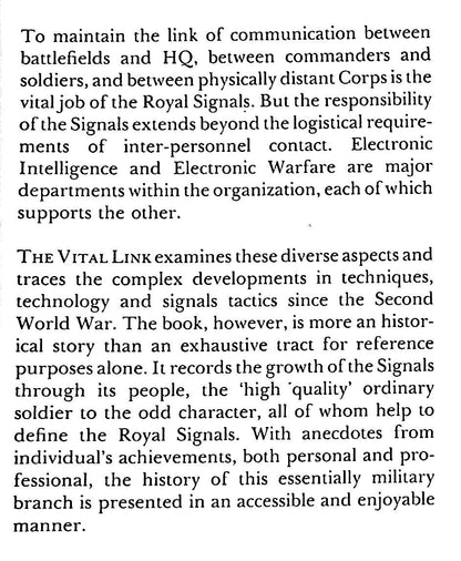 The Vital Link, the Story of the Royal Signals 1945-83 by Philip Warner: 1983 1st Ed. HB