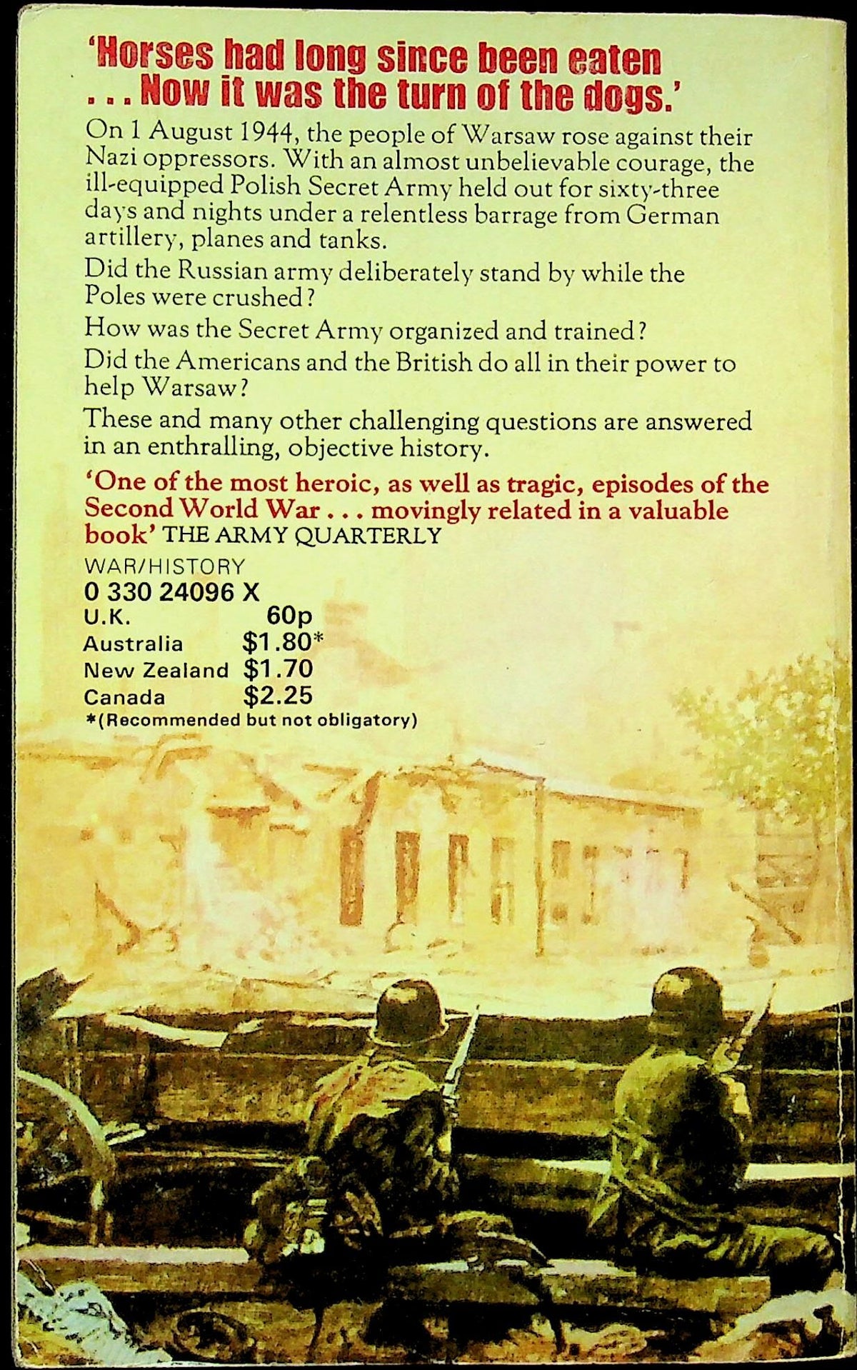 The Warsaw Uprising by George Bruce: NEW 1974 1st Paperback Edition