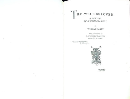The Well-Beloved by Thomas Hardy: 1897 1st Edition Hardback