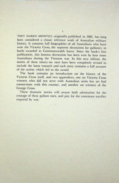They Dared Mightily by Lionel Wigmore/ New & Revised 1986 Edition NEW Soft Cover