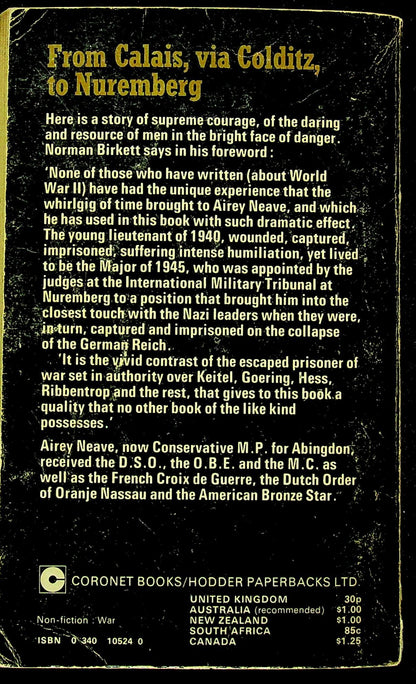 They Have Their Exits by Airey Neave: 1972 Paperback