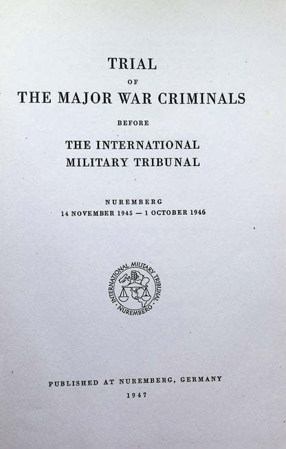 Trial of The Major War Criminals Before The International Military Tribunal V XXV: 1947 HB