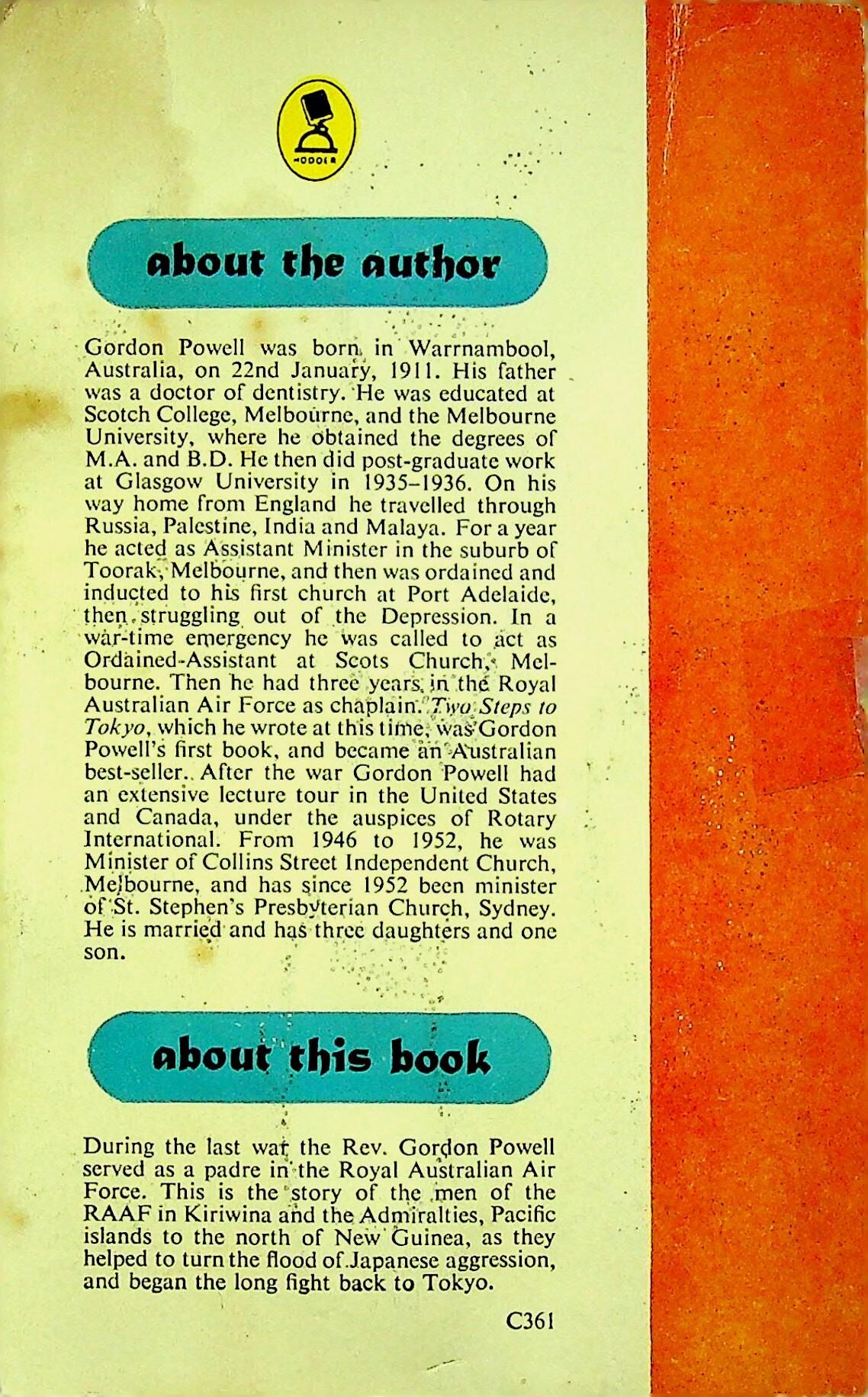 Two Steps to Tokyo by Gordon Powell: 1958 Paperback