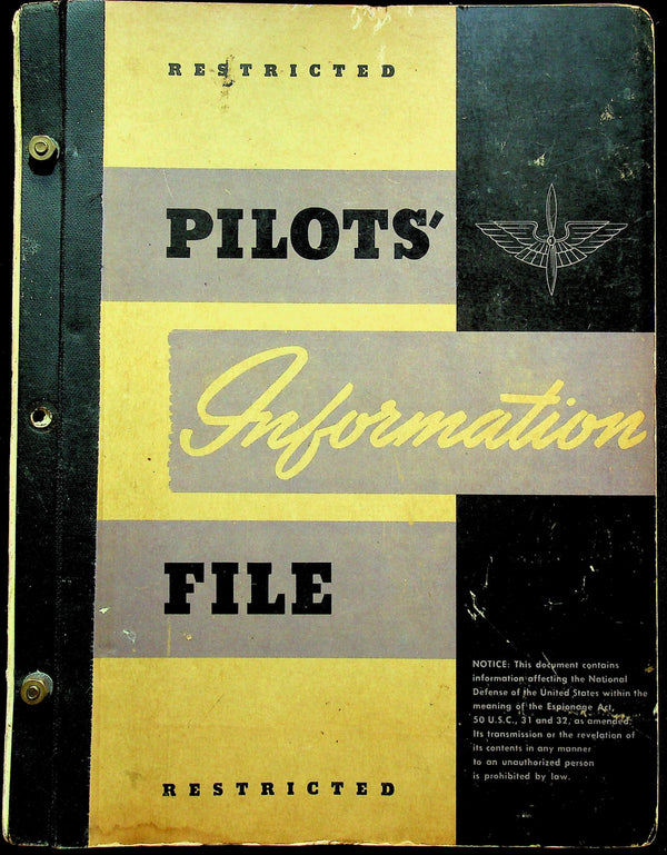 USAAF Pilot's Information File/ 1944 Original Army Air Force Manual #AAF24 in Full Colour