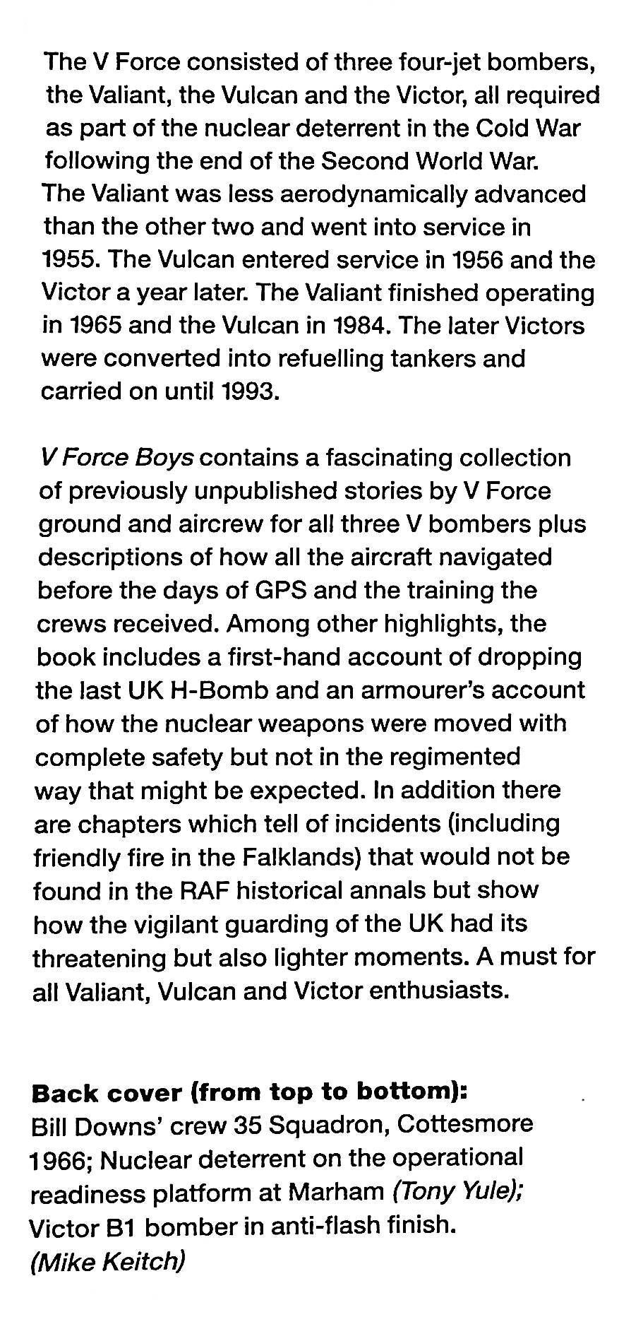 V Force Boys by Tony Blackman & Anthony Wright: NEW 2017 First Edition Hardback Signed