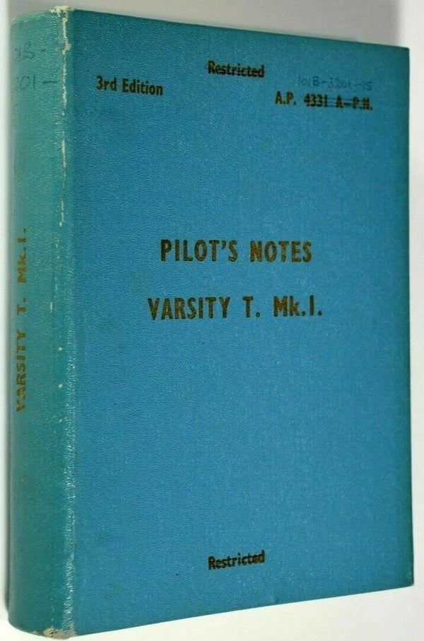 Vickers Varsity Pilot's Notes: 1960's Pilot and Navigator Twin Hercules Trainer