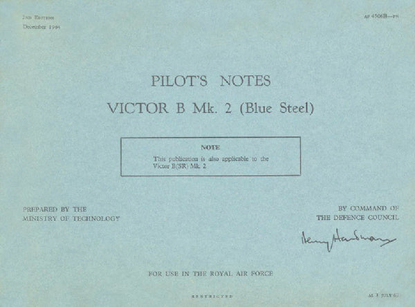VICTOR B Mk.2 Pilots Notes: RAF Nuclear V-Bomber + Added Value Pack/ Download