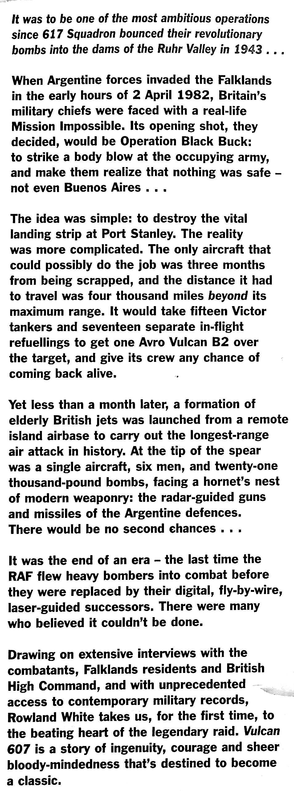 Vulcan 607 by Rowland White: 2007 Paperback