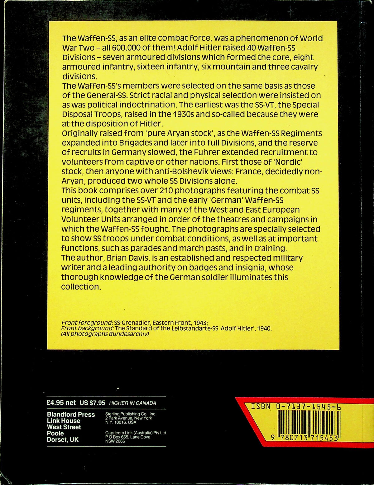 Waffen-SS: Brian Davis 1987 paperback
