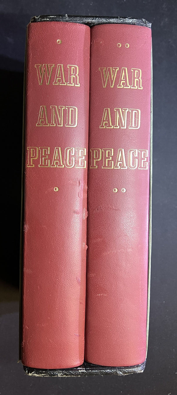 War and Peace by Tolstoy: 1971 1st Edition Unread Folio Society 2-Volume Set in Slipcase