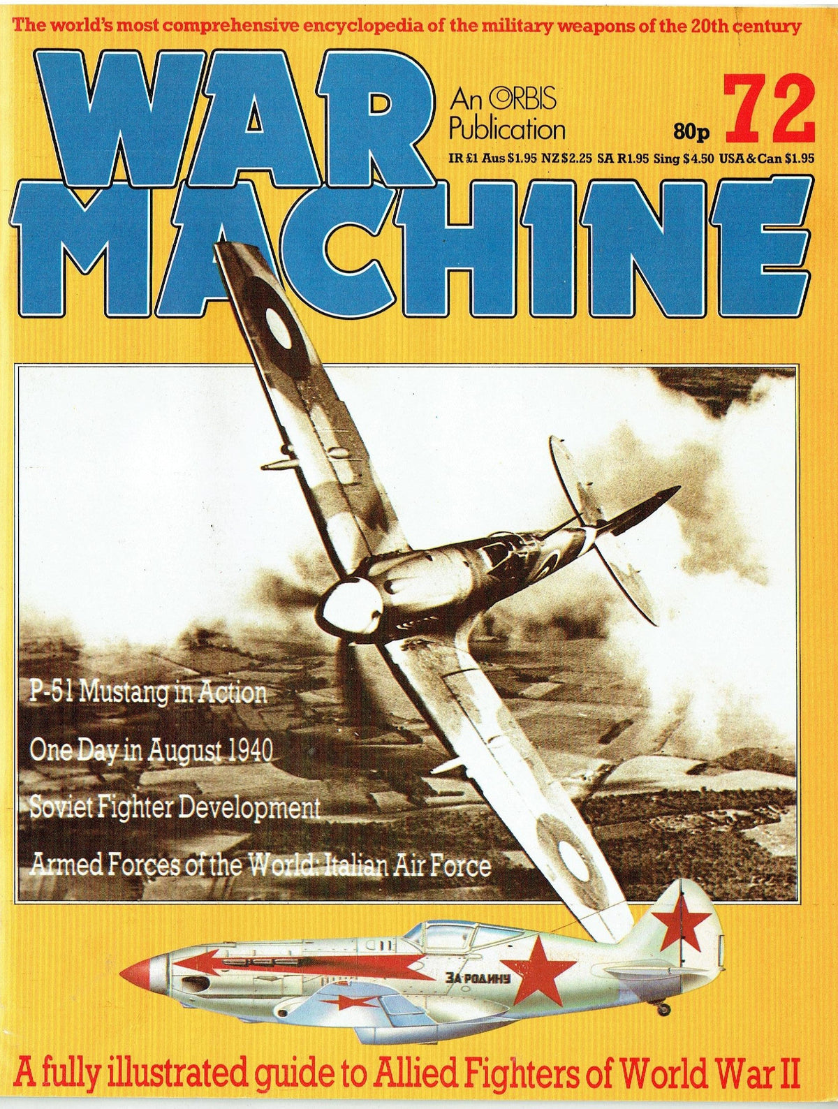 WAR MACHINE #072 DOWNLOAD: ALLIED FIGHTERS OF WWII/ P-51 MUSTANG IN ACTION + CUTAWAY/ ITAL
