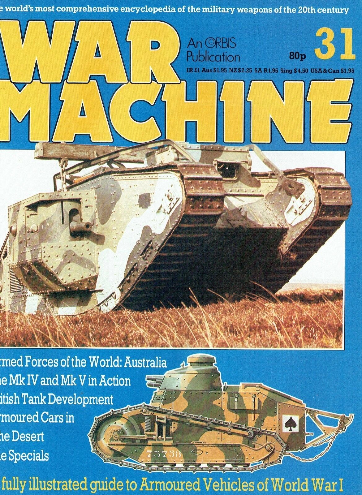 WAR MACHINE #31: WWI ARMOURED VEHICLES/ Mks IV & V AT WAR/ DOWNLOAD