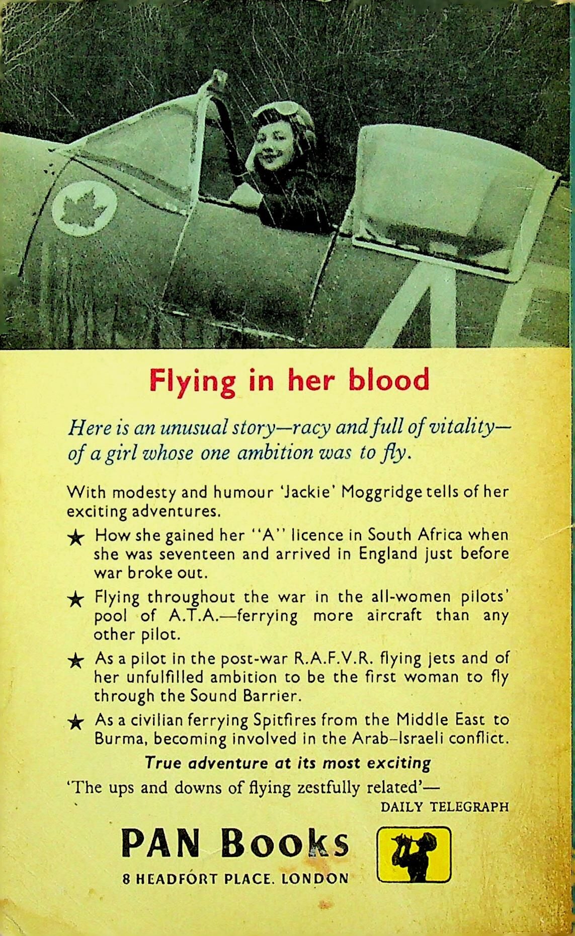 Woman Pilot: Jackie Moggridge 1959 paperback