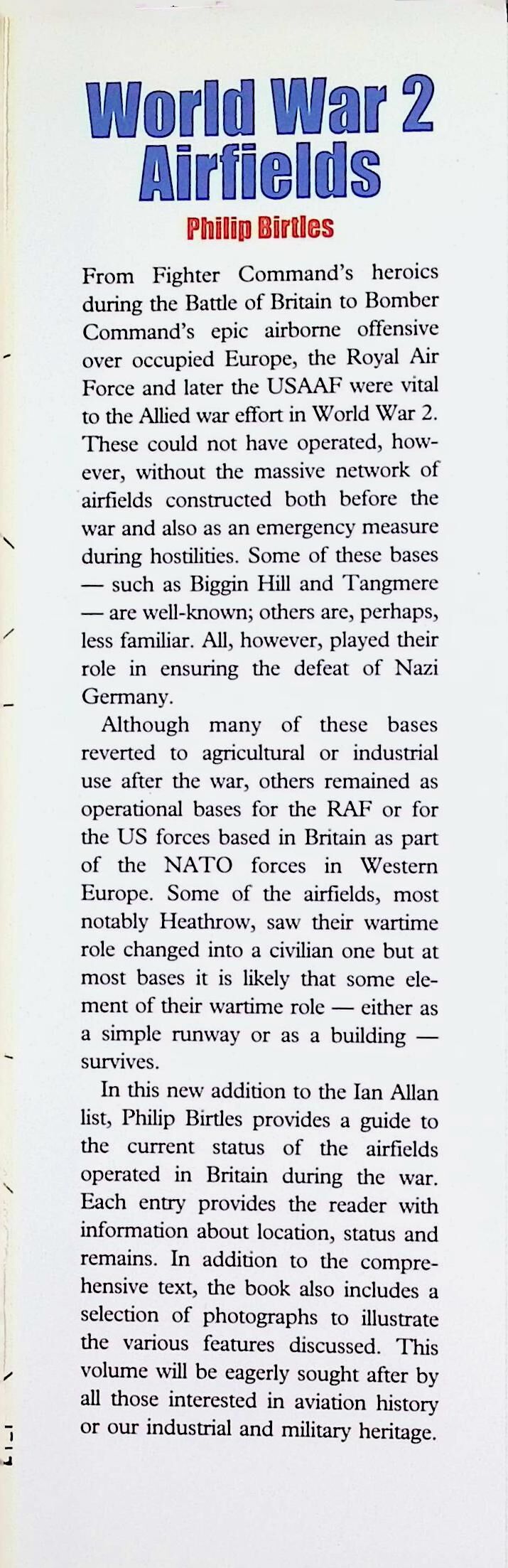 World War 2 Airfields by Philip Birtles: NEW 2000 Hardback