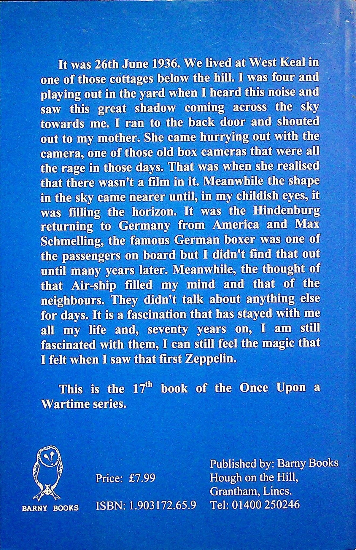 ZEPPELINS OVER THE EASTERN COUNTIES: Cliff Clover 2006 paperback